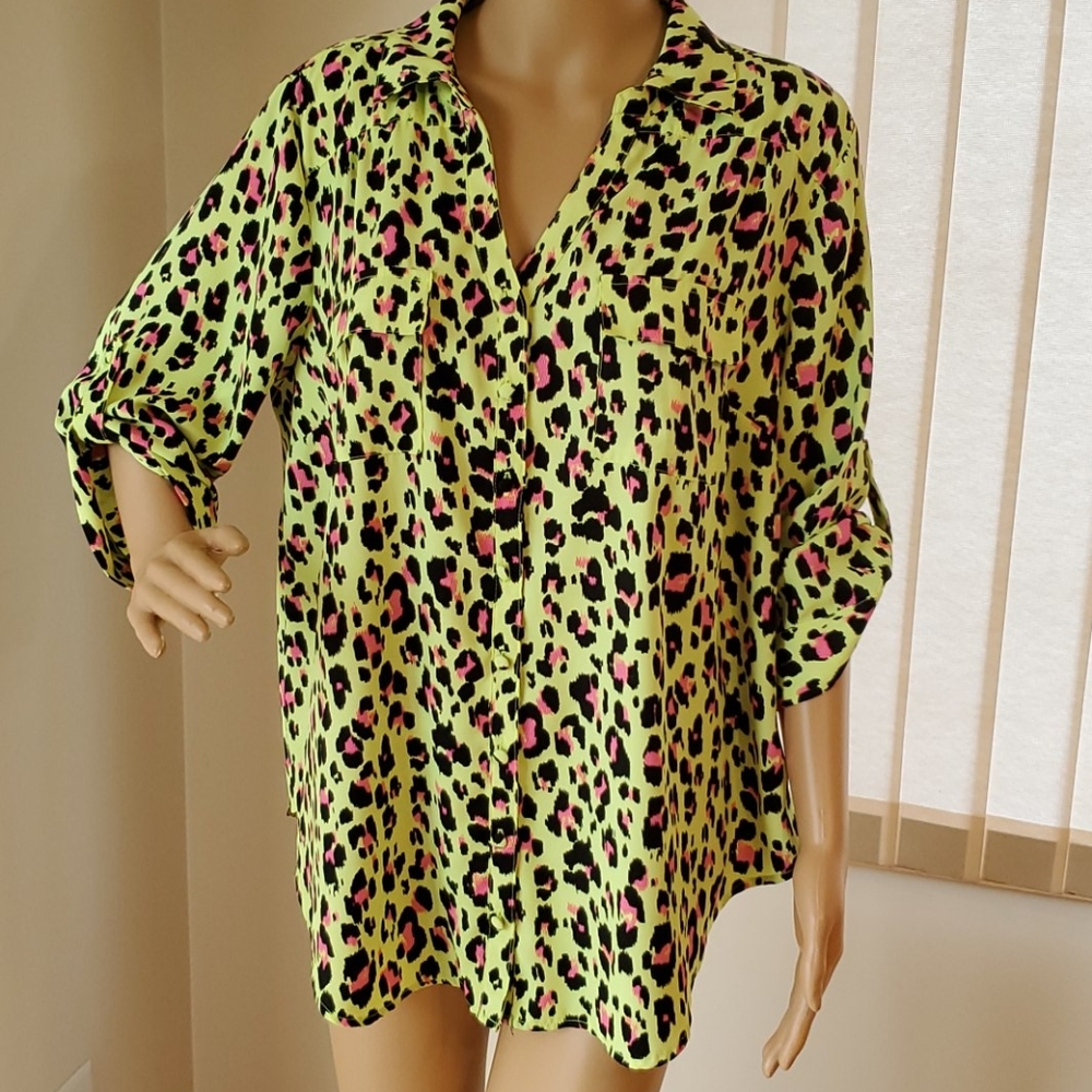 Neon leopard print